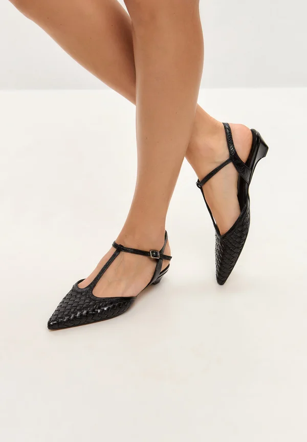 STRAPPY ELEGANT - Slingback ballet pumps - black
