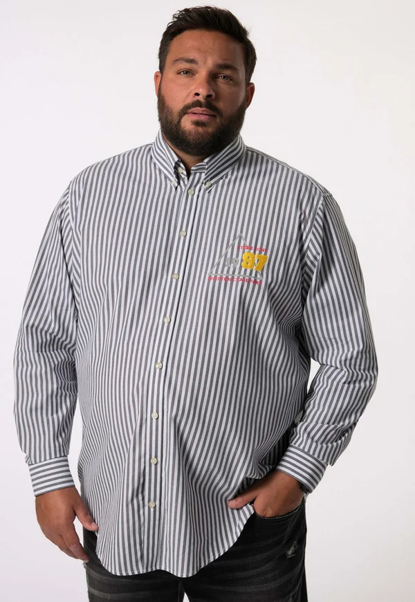 STREIFEN LANGARM BUTTONDOWN-KRAGEN, MODERN FIT - Shirt - slate