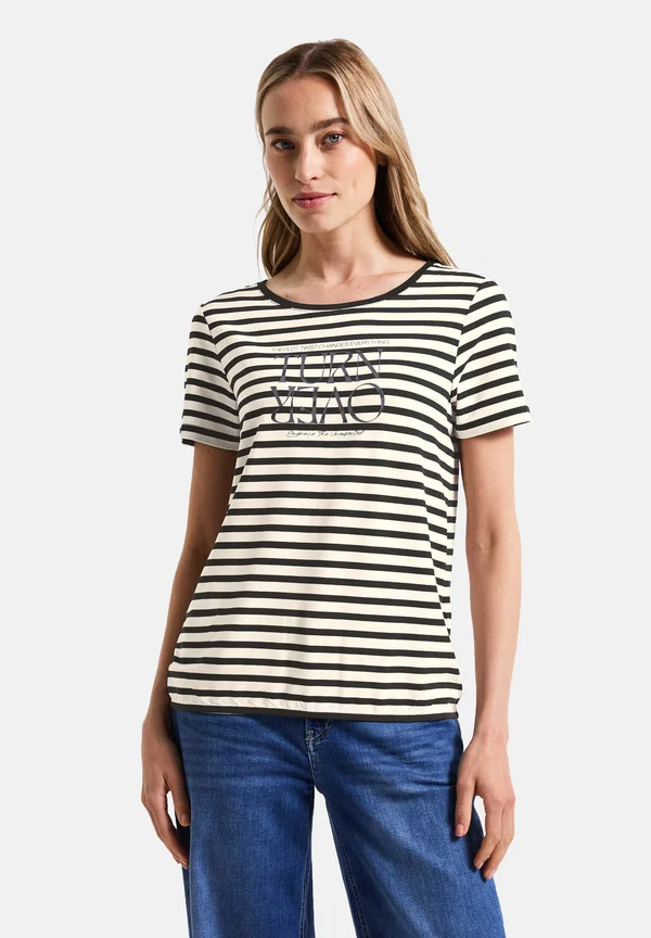 STREIFEN - Print T-shirt - schwarz