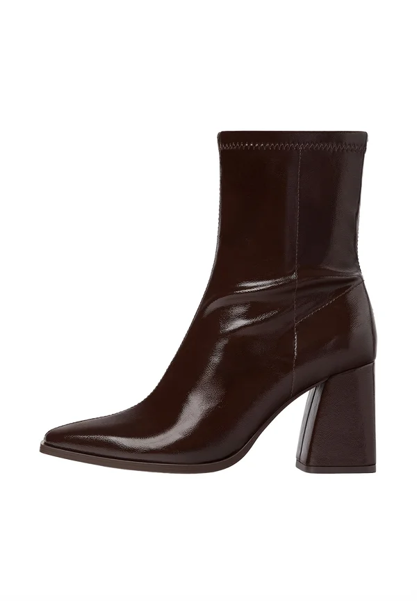 STRETCH - High heeled ankle boots - brown