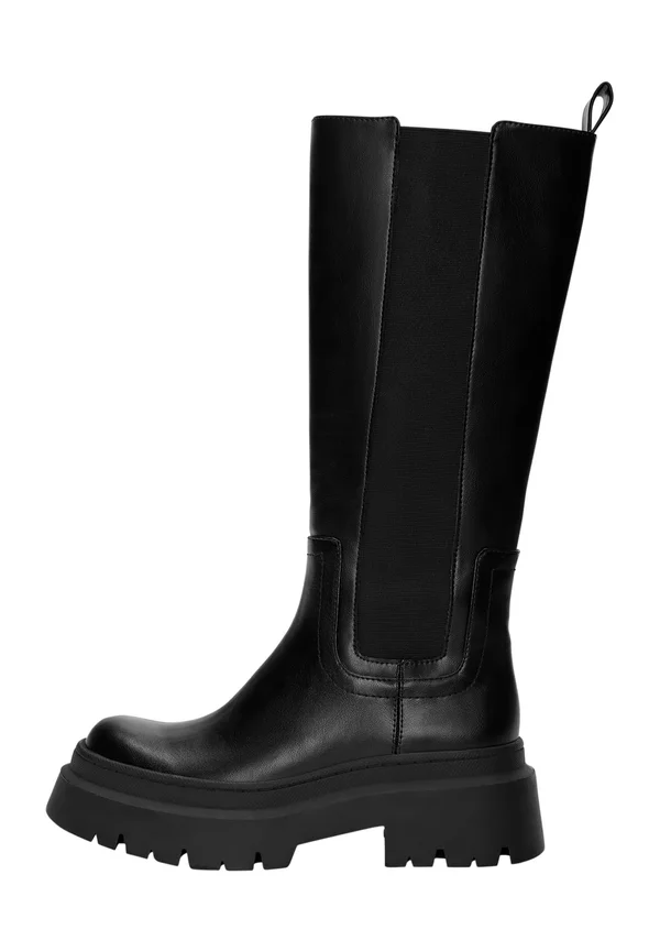 STRETCH - Platform boots - black