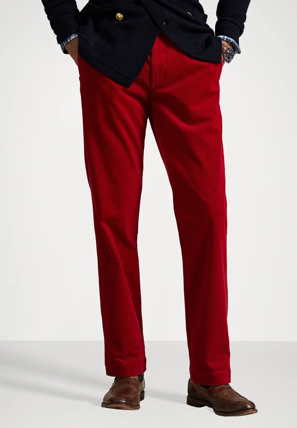 STRETCH STRAIGHT FIT CORDUROY TROUSER - Trousers - red