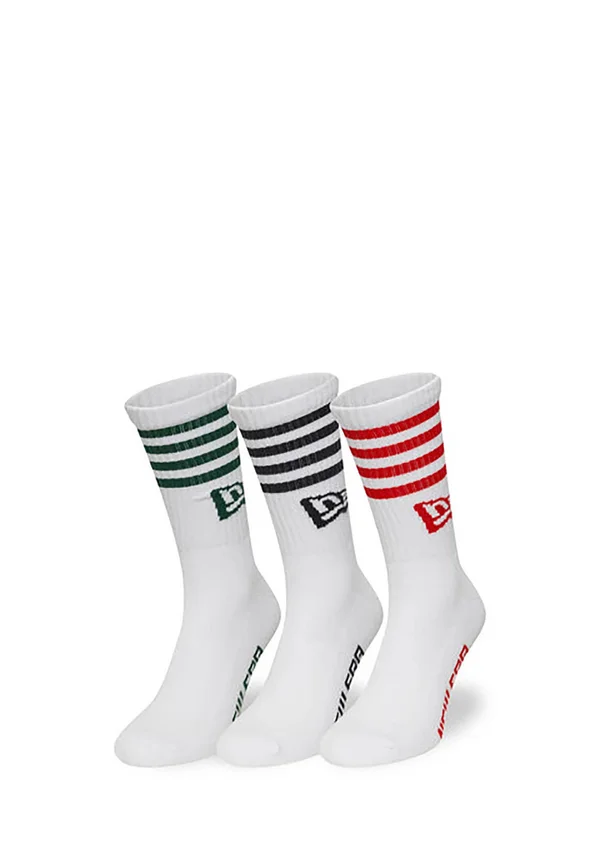 STRIPE CREW 3 ER PACK - Socks - white