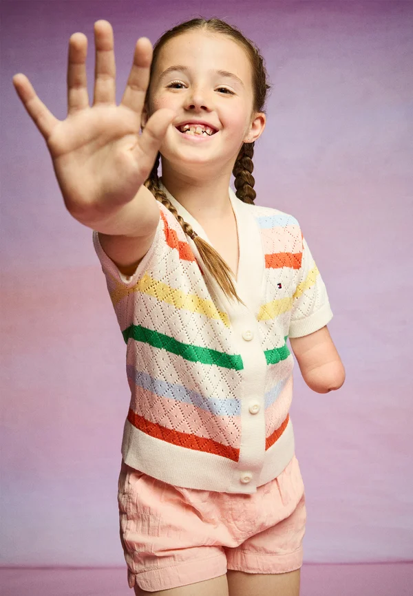 STRIPE CROCHET - Cardigan - multi-coloured