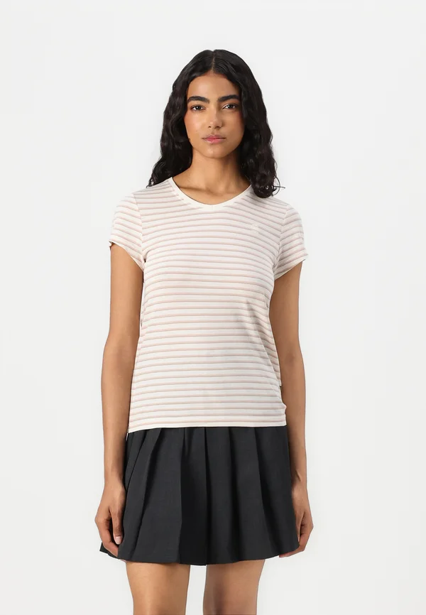 STRIPE EYBEN SLIM - Print T-shirt - liquid pink highlight