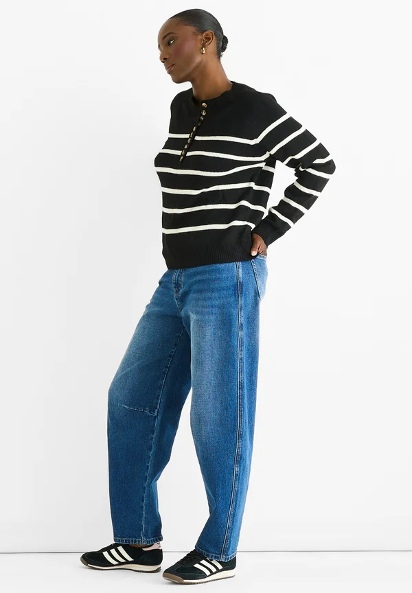 STRIPE - Jumper - schwarz