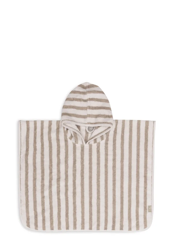 STRIPE TERRY PONCHO - Bath towel - brown