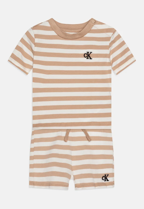 STRIPE UNISEX SET  - Shorts - sirocco/tofu