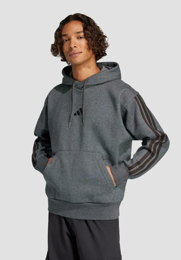 STRIPES - Hoodie - dark grey heather black