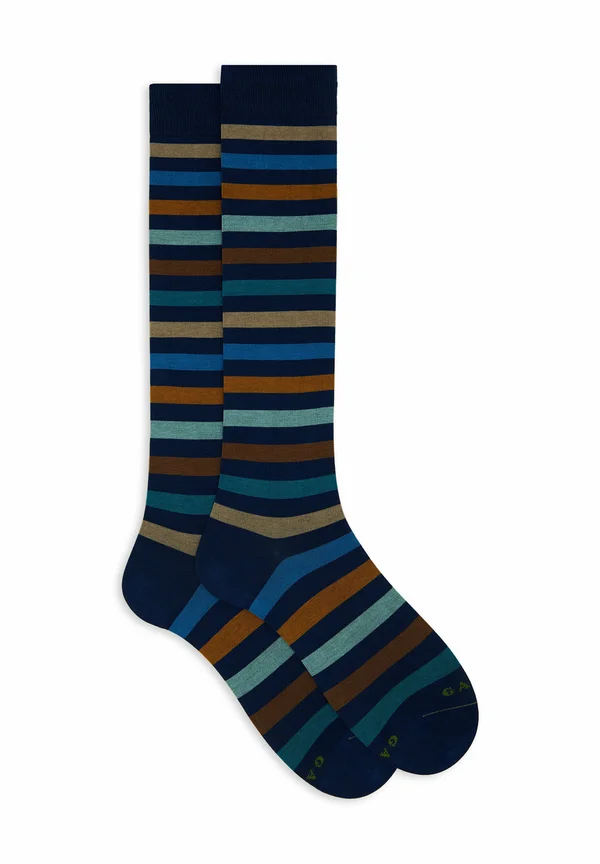 STRIPES - Knee high socks - blu