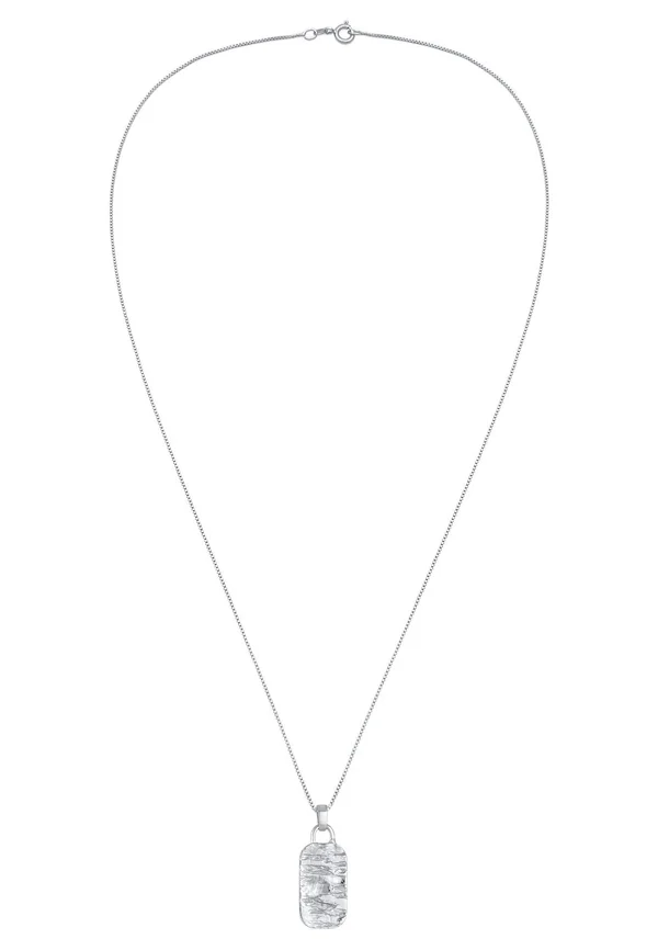 STRUCTURED MILITARY PLATE - Necklace - silberfarben