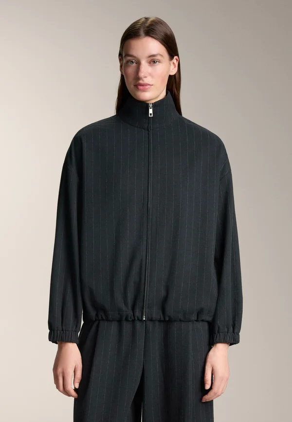 STRUCTURED PINSTRIPE - Training jacket - dark blue