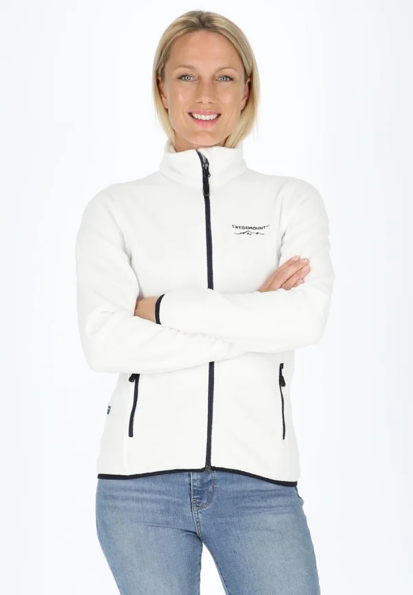 STRYN - Fleece jacket - white/navy