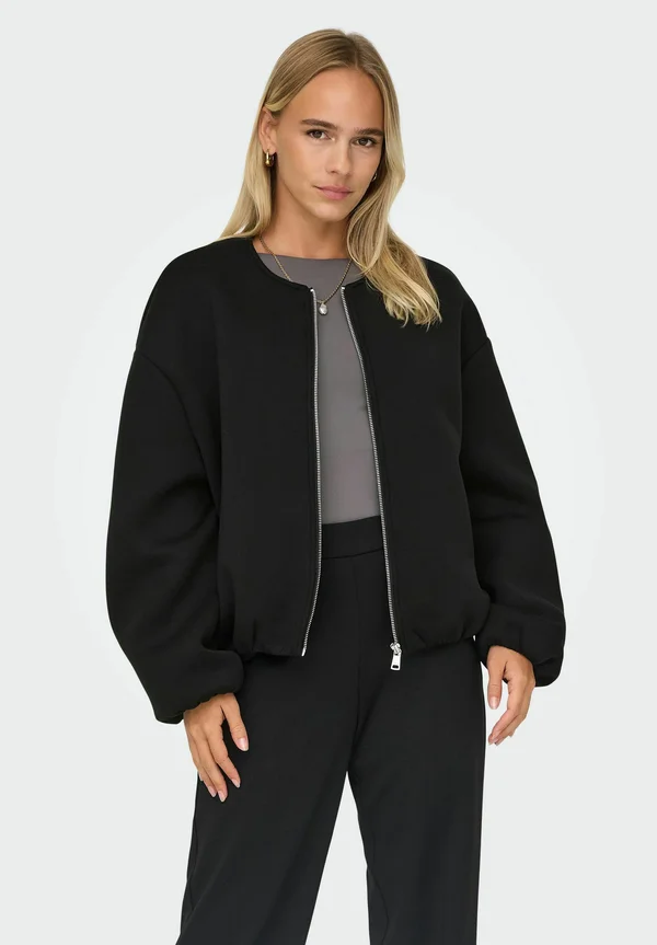 STYLISCHE MIT REISSVERSCHLUSS UND WEITEM SCHNITT - Summer jacket - schwarz