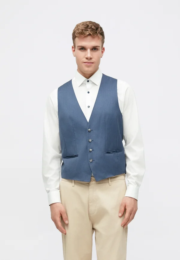 Suit waistcoat - open blue