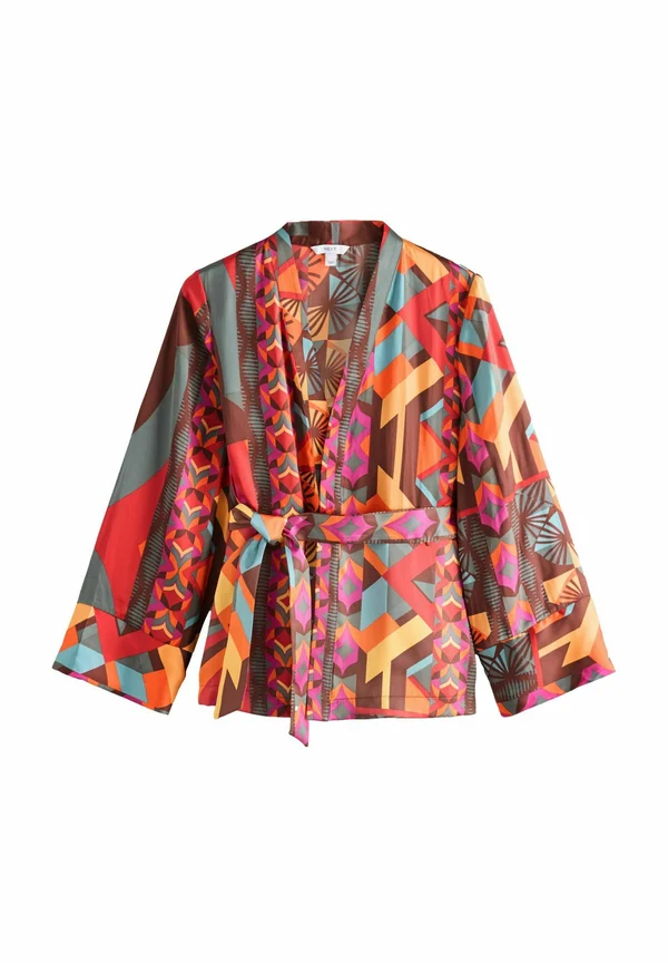 Summer jacket - red geometric print