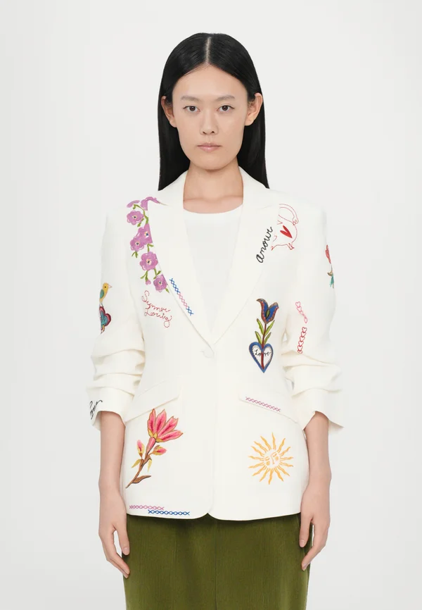 SUMMER LOVE SCRUNCHED CHEYENNE - Blazer - ivory/multi coloured