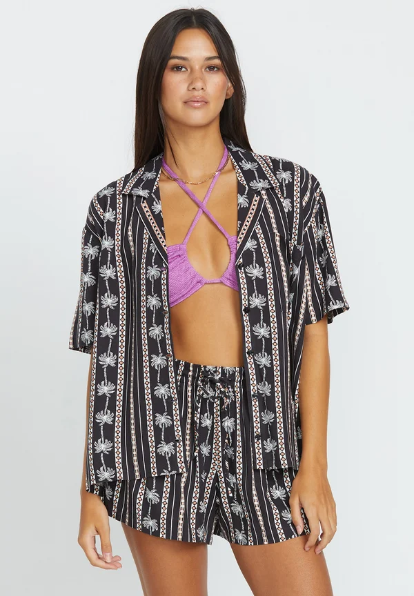 SUN STUNNER - Button-down blouse - black combo