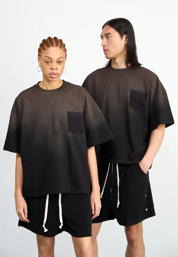 SUNFADED UNISEX - Print T-shirt - black