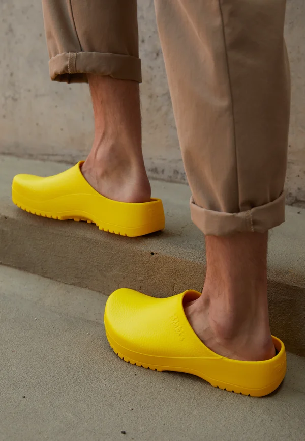SUPER BIRKI PU REGULAR UNISEX - Mules - yellow