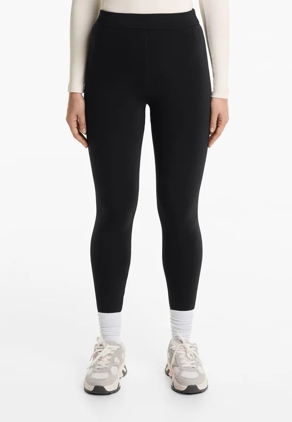 SUPER EXTRAWARM HIGH RISE SEAMLESS ANKLE LENGTH - Leggings - black