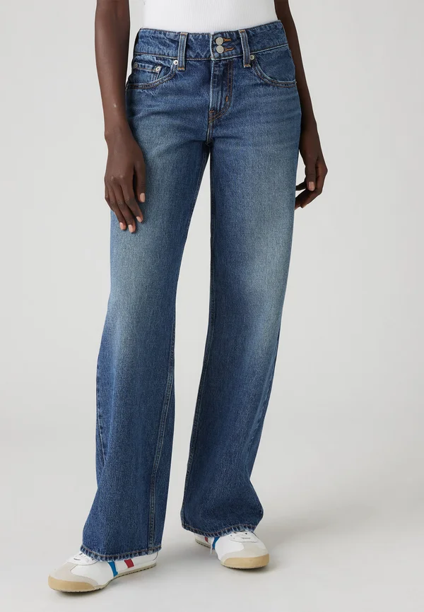 SUPERLOW LOOSE - Straight leg jeans - dark blue denim