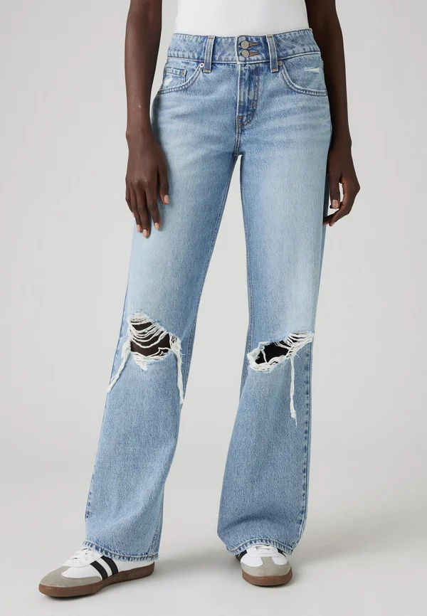 SUPERLOW LOOSE - Straight leg jeans - light blue denim