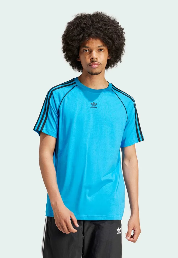 SUPERSTAR - Print T-shirt - bright blue   black