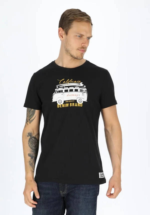 SURFER VAN  - Print T-shirt - black