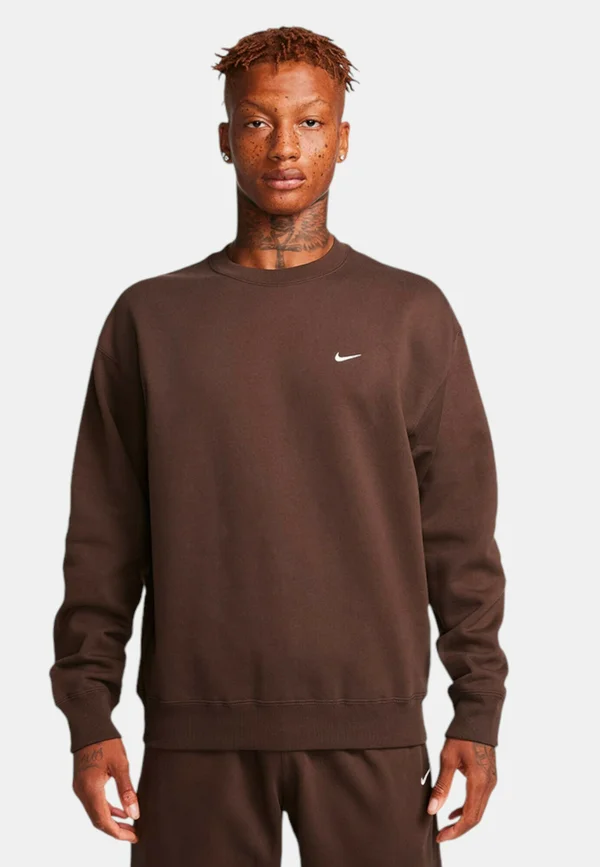 Sweatshirt - brown white