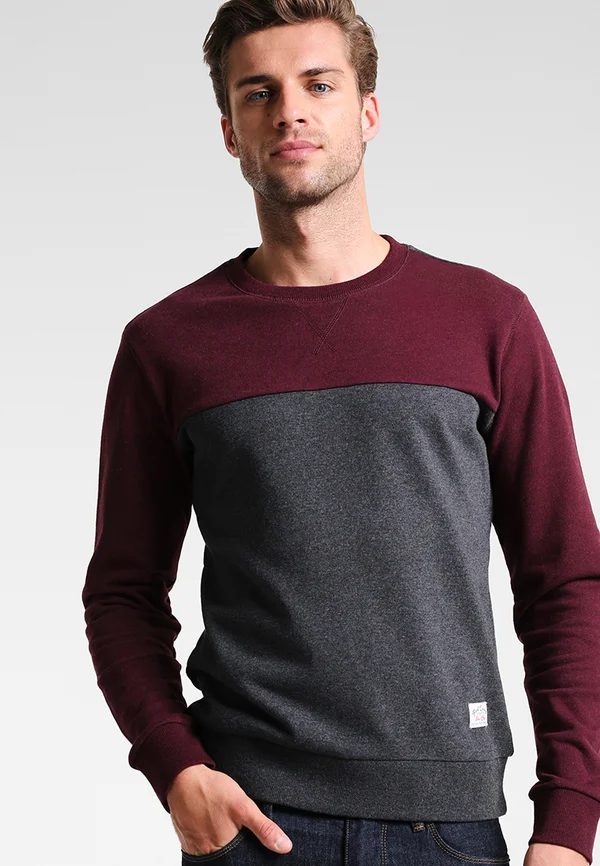 Sweatshirt - mottled bordeaux