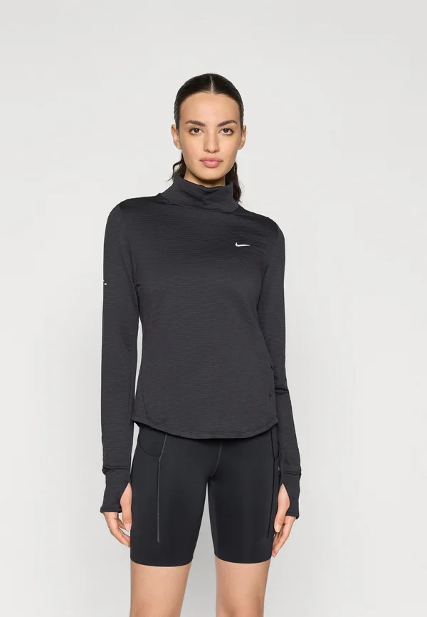 SWIFT TOP - Long sleeved top - black/reflective silver-coloured