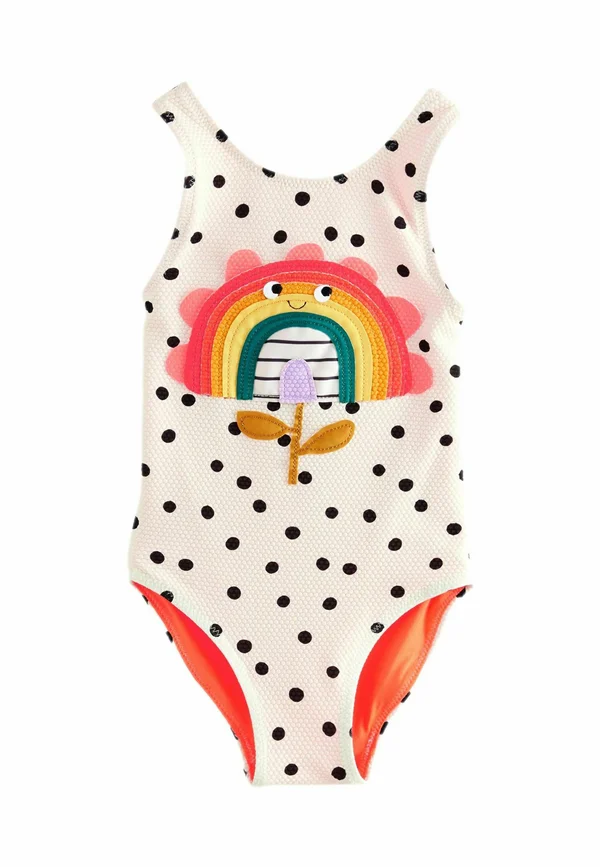 Swimsuit - ecru spot rainbow