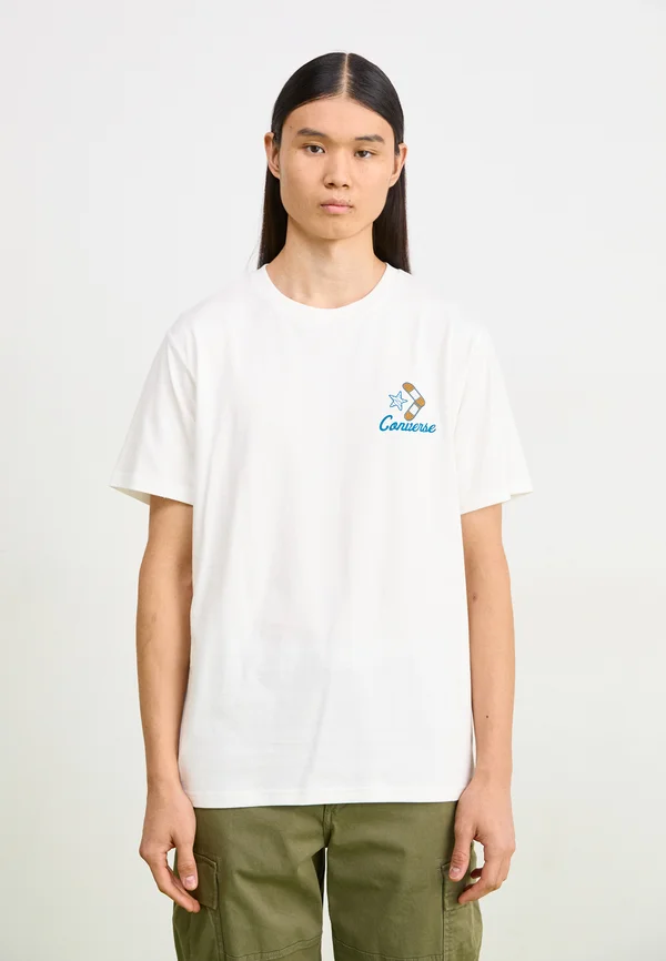 SWINGING SKELETON - Print T-shirt - white
