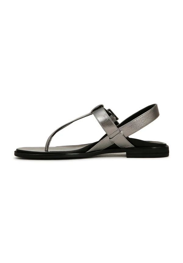 T-bar sandals - pewter leather