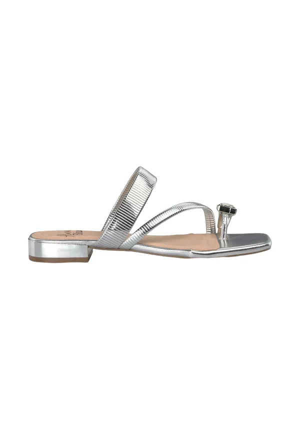 T-bar sandals - plateado