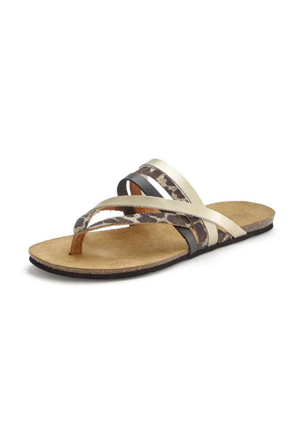 T-bar sandals - schwarz leo