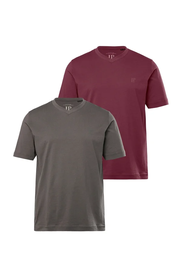 T-SHIRT 2ER PACK V-AUSSCHNIT HALBARM  - Basic T-shirt - grape purple
