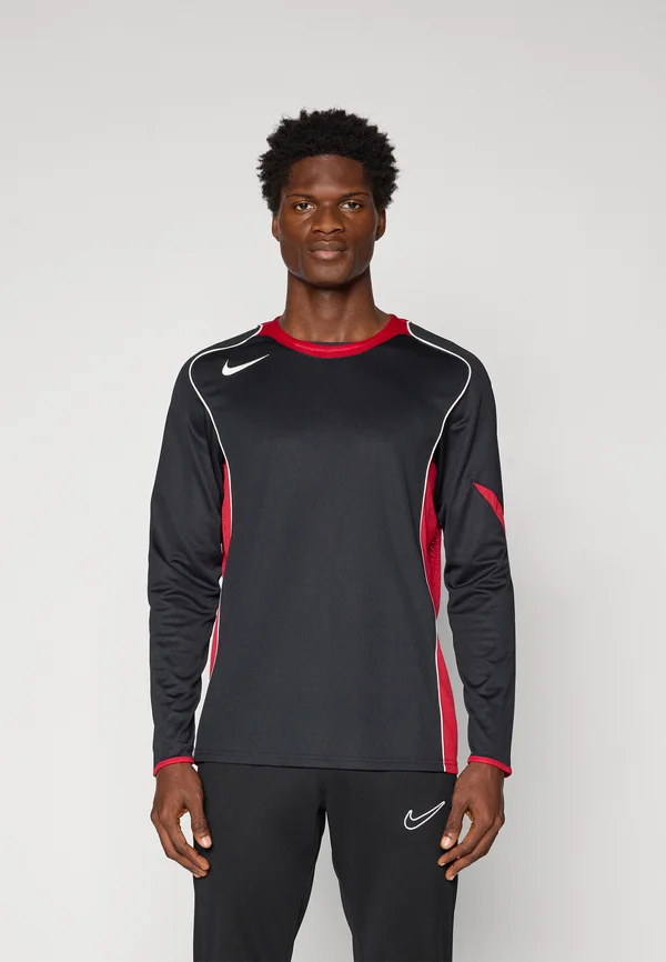 T90 TOP - Long sleeved top - black/gym red/sail