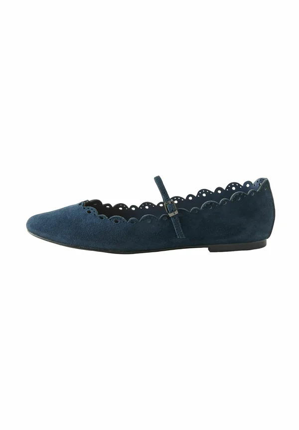 TABITHA SIMMONS ELFIE SCALLOPED-REGULAR FIT - Ankle strap ballet pumps - navy