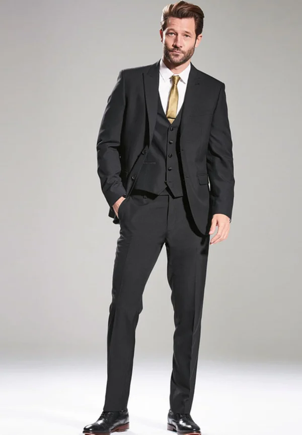 TAILORED FIT 2 BUTTON - Suit jacket - black