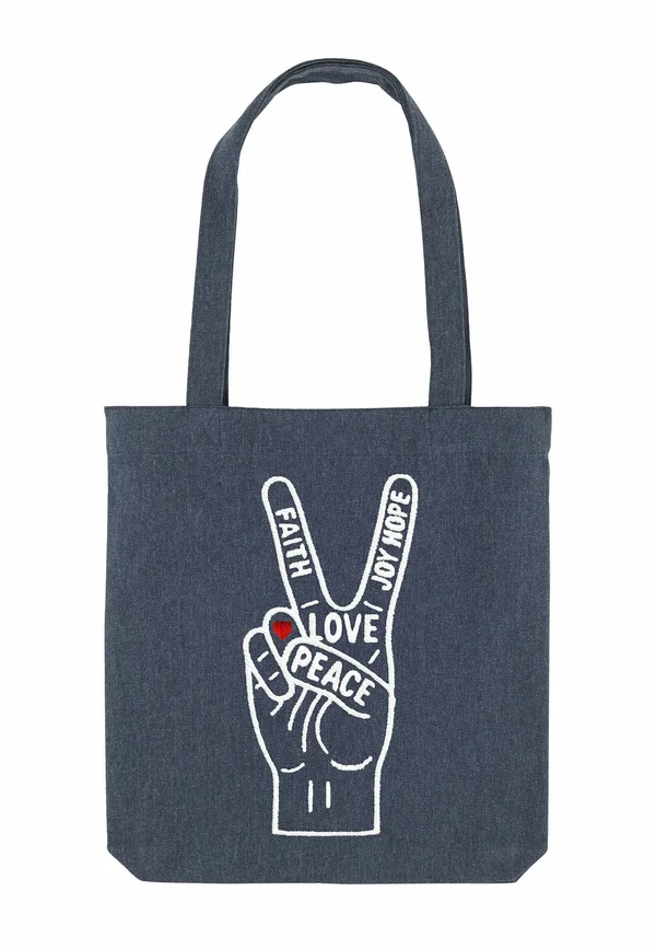 TAKE CARE PRINT - Tote bag - blue