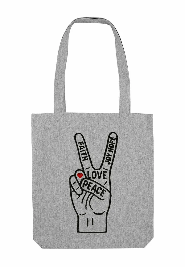 TAKE CARE PRINT - Tote bag - mottled grey