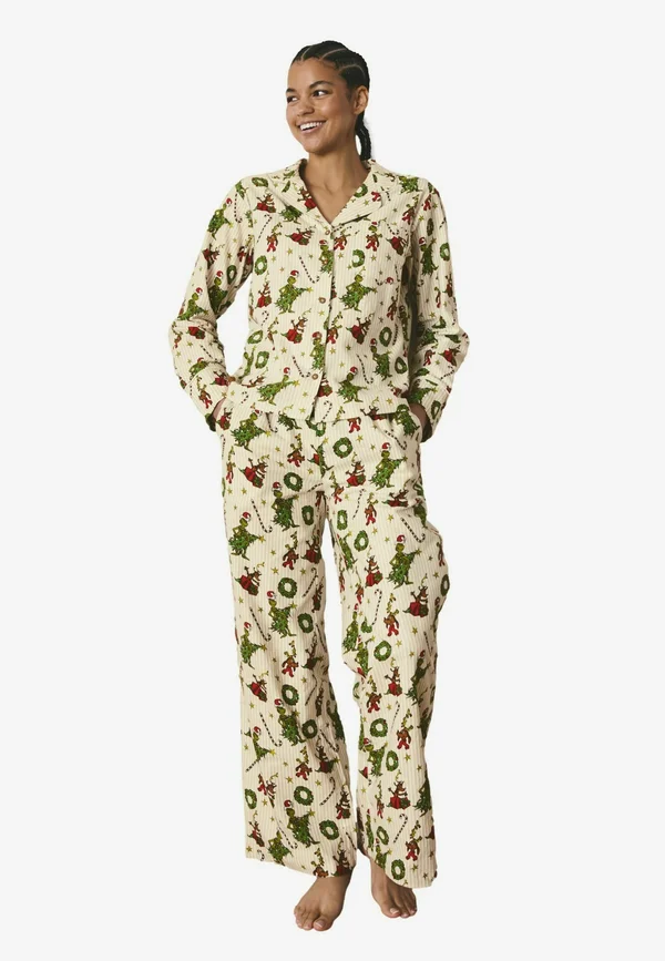 TALL SET - Pyjama set - cream the grinch