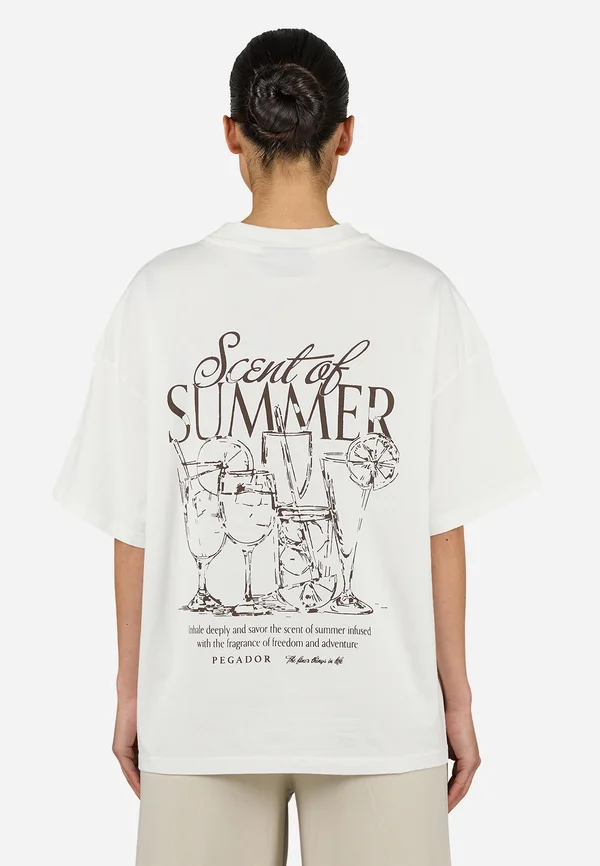 TAPO HEAVY OVERSIZED TEE - Print T-shirt - washed unbleached