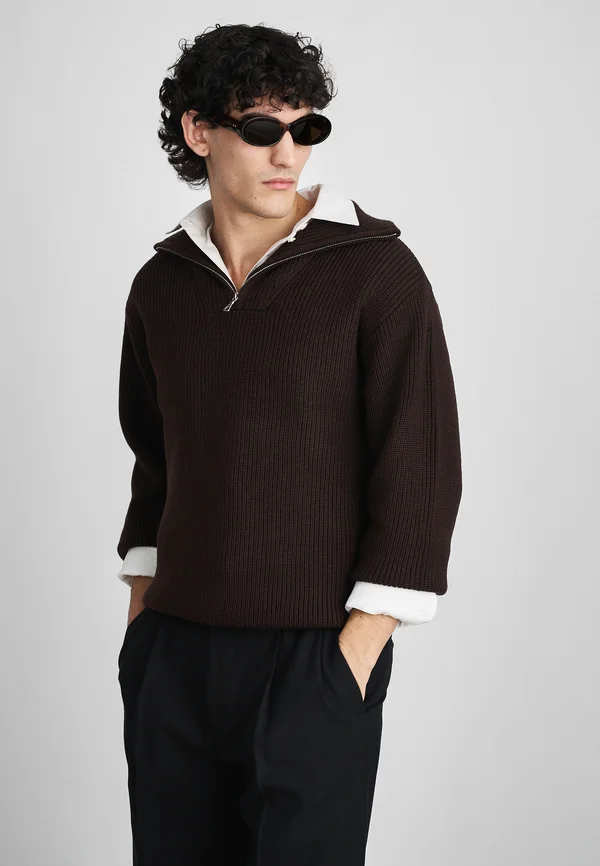 TAREK MOCKNECK  - Jumper - iced coffee