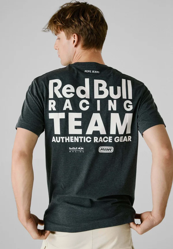 TEAM GRAPHIC - Print T-shirt - marl grey