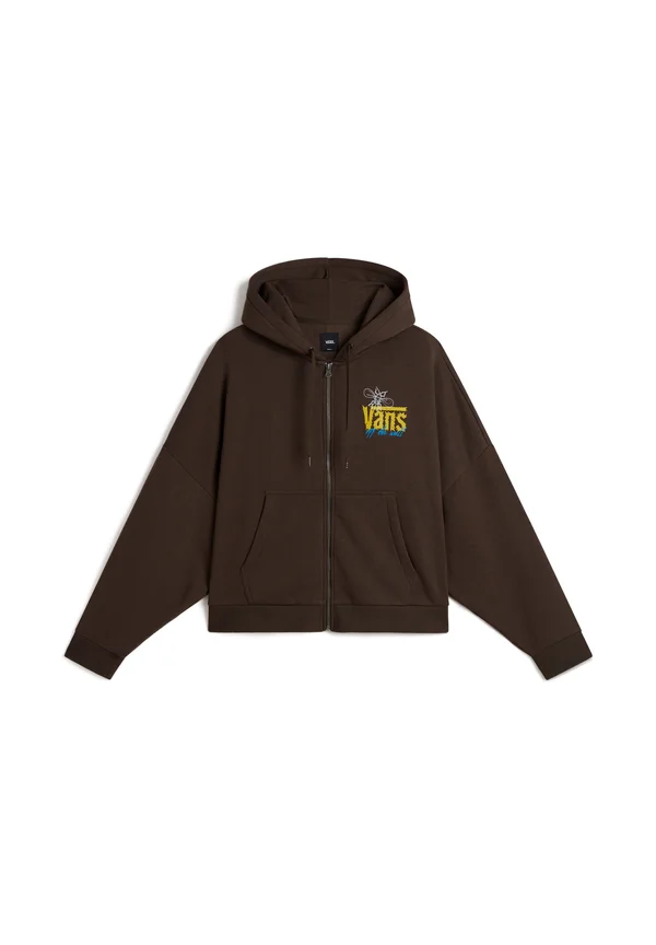 TEAR GLOBE  - Zip-up sweatshirt - turkish coffee