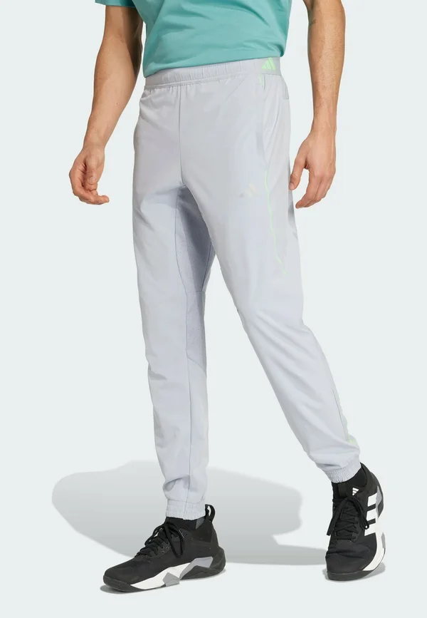 TECH APP - Tracksuit bottoms - halo silver   lime burst