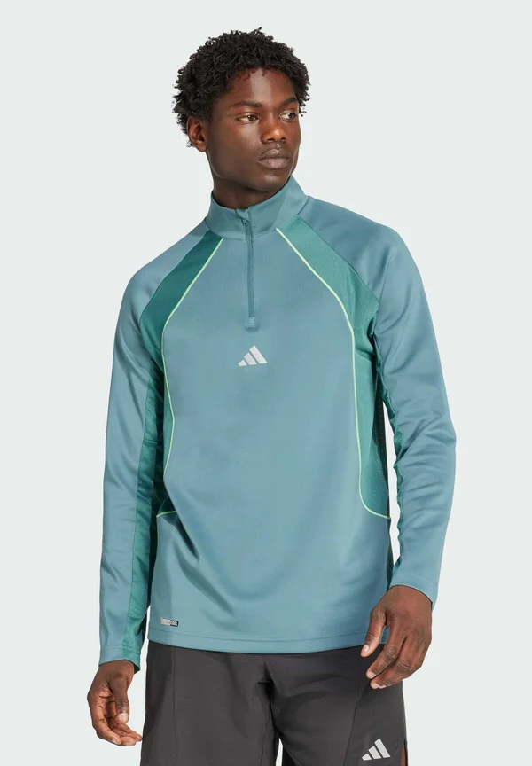 TECH APPAREL 1/4 ZIP - Long sleeved top - preloved teal